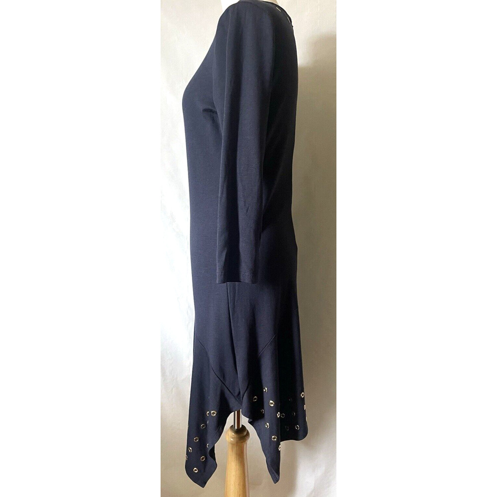 Michael Kors Women's Navy Blue Dress Size Medium Long Sleeve Detail